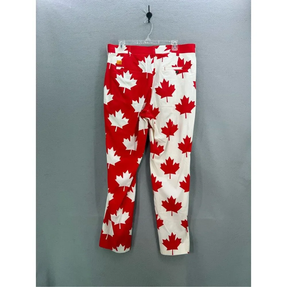 Loudmouth Canada Maple Leaf Men's Heritage Pant Size 36x32 - Picture 3 of 10